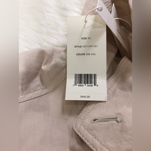 NWT Vince Linen Notched Lapels Short Belted Trench Jacket - Picture 10 of 10